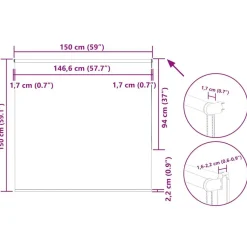 vidaXL Decoración-Estor Enrollable Opaco 150x150 cm Tela Ancho 146,6 cm