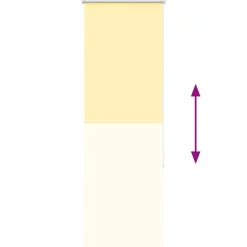 vidaXL Estor Enrollable Opaco 40x130 cm Tela Ancho 35,7 cm Amarillo