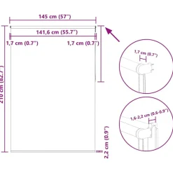 vidaXL Estor Enrollable Opaco 145x210 cm Tela Ancho 141,6cm Gris claro Sale