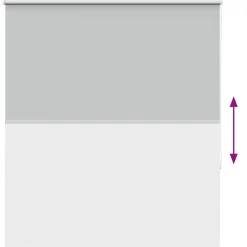 vidaXL Decoración-Estor Enrollable Opaco 120x130 cm Tela Ancho 116,6cm