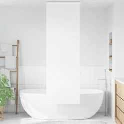 vidaXL Estor enrollable para ducha con casete 60x240cm tela ancho 56cm Blanco Clearance
