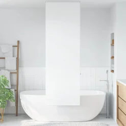 vidaXL Estor enrollable para ducha tela 60x240 cm ancho 56 cm Blanco New