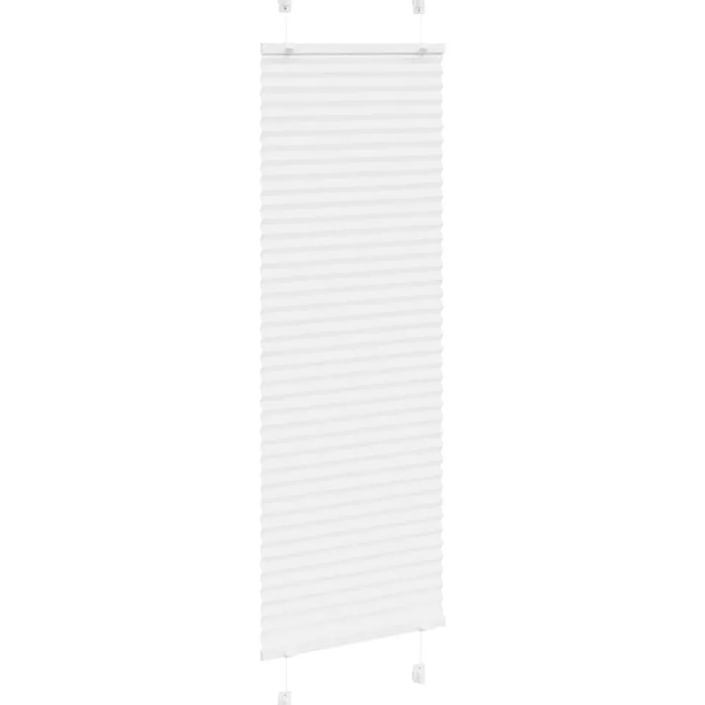 vidaXL Estor Plisado 40x100 cm Tela Ancho 39,4 cm Poliéster Blanco