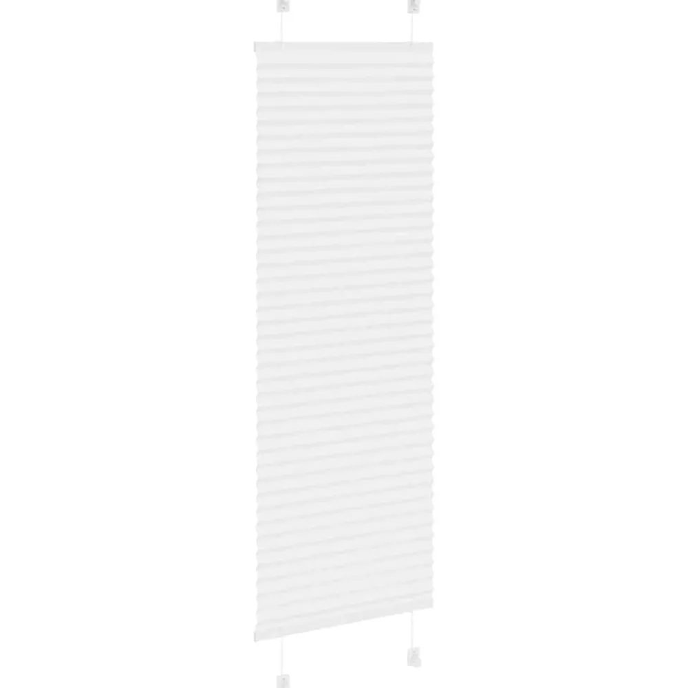 vidaXL Estor Plisado 40x100 cm Tela Ancho 39,4 cm Poliéster Blanco