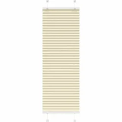 vidaXL Estor Plisado 40x100 cm Tela Ancho 39,4 cm Poliéster Crema Discount