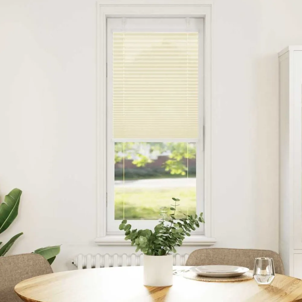 vidaXL Estor Plisado 40x100 cm Tela Ancho 39,4 cm Poliéster Crema Discount
