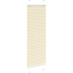 vidaXL Estor Plisado 40x100 cm Tela Ancho 39,4 cm Poliéster Crema Discount