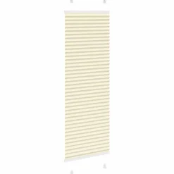 vidaXL Estor Plisado 40x100 cm Tela Ancho 39,4 cm Poliéster Crema Discount