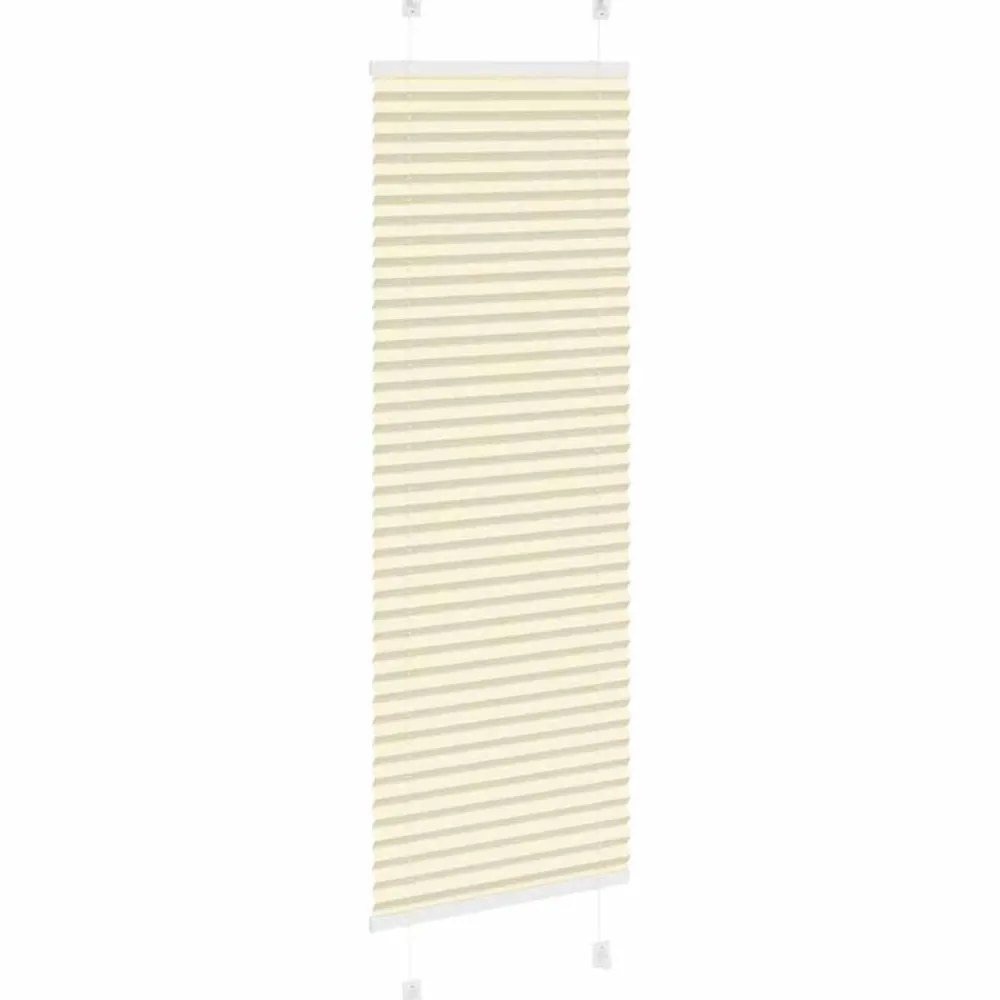 vidaXL Estor Plisado 40x100 cm Tela Ancho 39,4 cm Poliéster Crema Discount