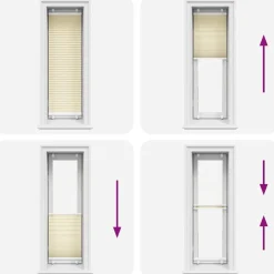 vidaXL Estor Plisado 40x100 cm Tela Ancho 39,4 cm Poliéster Crema Discount