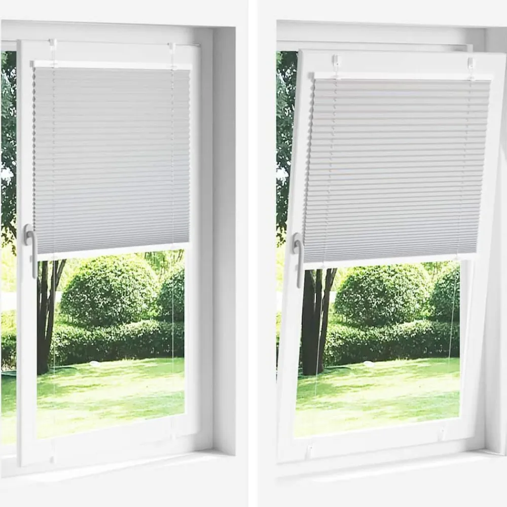 vidaXL Estor Plisado 40x100 cm Tela Ancho 39,4 cm Poliéster Crema Discount