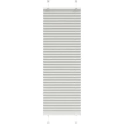 vidaXL Estor Plisado 40x100 cm Tela Ancho 39,4 cm Poliéster Gris claro Clearance
