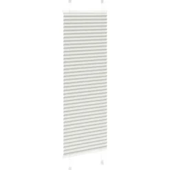 vidaXL Estor Plisado 40x100 cm Tela Ancho 39,4 cm Poliéster Gris claro Clearance