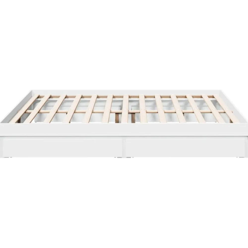 vidaXL Estructura cama con cajones madera ingeniería blanca 200x200 cm Blanco Hot
