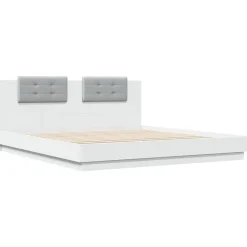 vidaXL Camas Y Accesorios-Estructura cama con cabecero madera ingeniería 200x200cm