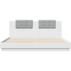 vidaXL Camas Y Accesorios-Estructura cama con cabecero madera ingeniería 200x200cm