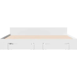 vidaXL Estructura cama con cajones madera ingeniería blanca 200x200 cm Blanco Sale