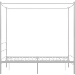vidaXL Estructura cama con dosel sin colchón metal 120x200 cm Blanco Hot