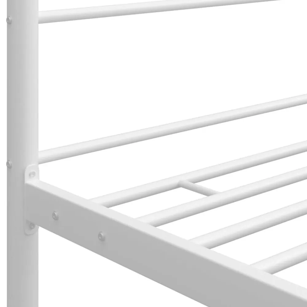 vidaXL Estructura cama con dosel sin colchón metal 120x200 cm Blanco Hot