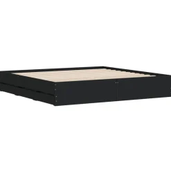 vidaXL Estructura cama con cajones madera ingeniería negra 200x200 cm Negro Best
