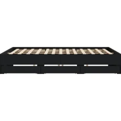 vidaXL Estructura cama con cajones madera ingeniería negra 200x200 cm Negro Best