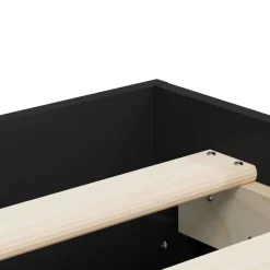 vidaXL Estructura cama con cajones madera ingeniería negra 200x200 cm Negro Best