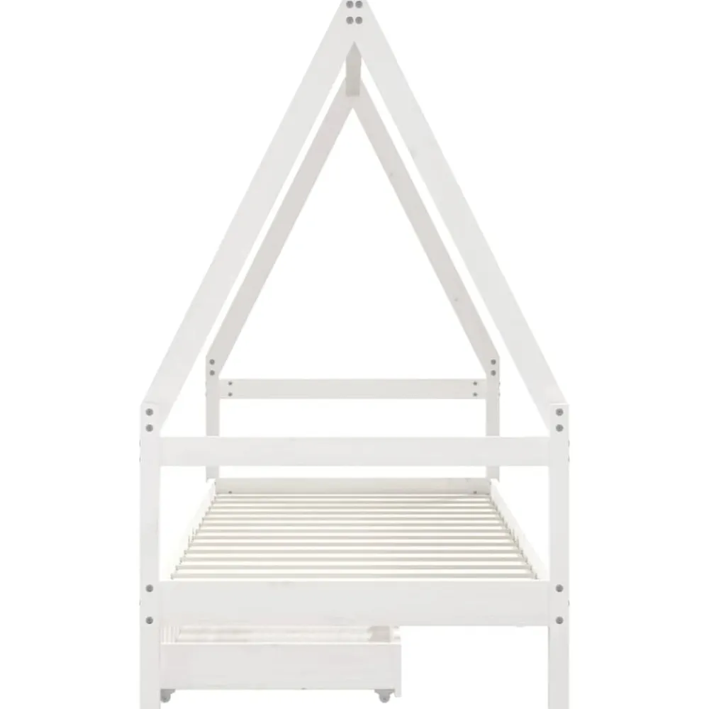 Niños vidaXL Mobiliario Para Bebés Y Niños Pequeños-Estructura cama niños con cajones madera pino 80x200 cm