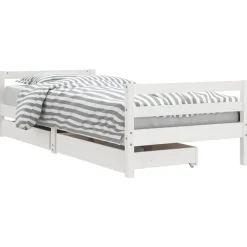 Niños vidaXL Mobiliario Para Bebés Y Niños Pequeños-Estructura cama niños con cajones madera pino 80x200 cm
