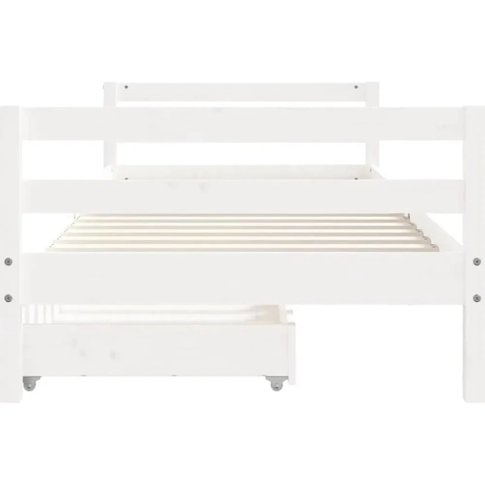 Niños vidaXL Mobiliario Para Bebés Y Niños Pequeños-Estructura cama niños con cajones madera pino 80x200 cm