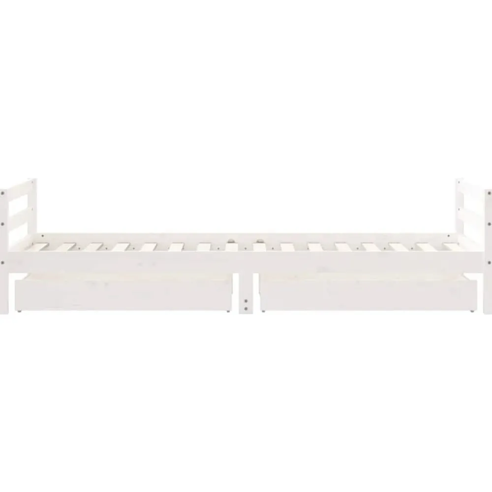 Niños vidaXL Mobiliario Para Bebés Y Niños Pequeños-Estructura cama niños con cajones madera pino 80x200 cm