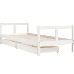 vidaXL Estructura cama niños con cajones madera pino 80x200 cm Blanco Hot