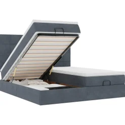 vidaXL Estructura cama otomana colchones terciopelo Gris oscuro Best