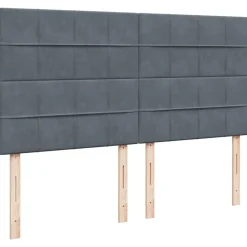 vidaXL Estructura cama otomana colchones terciopelo Gris oscuro Best