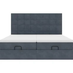 vidaXL Estructura cama otomana colchones terciopelo Gris oscuro Best