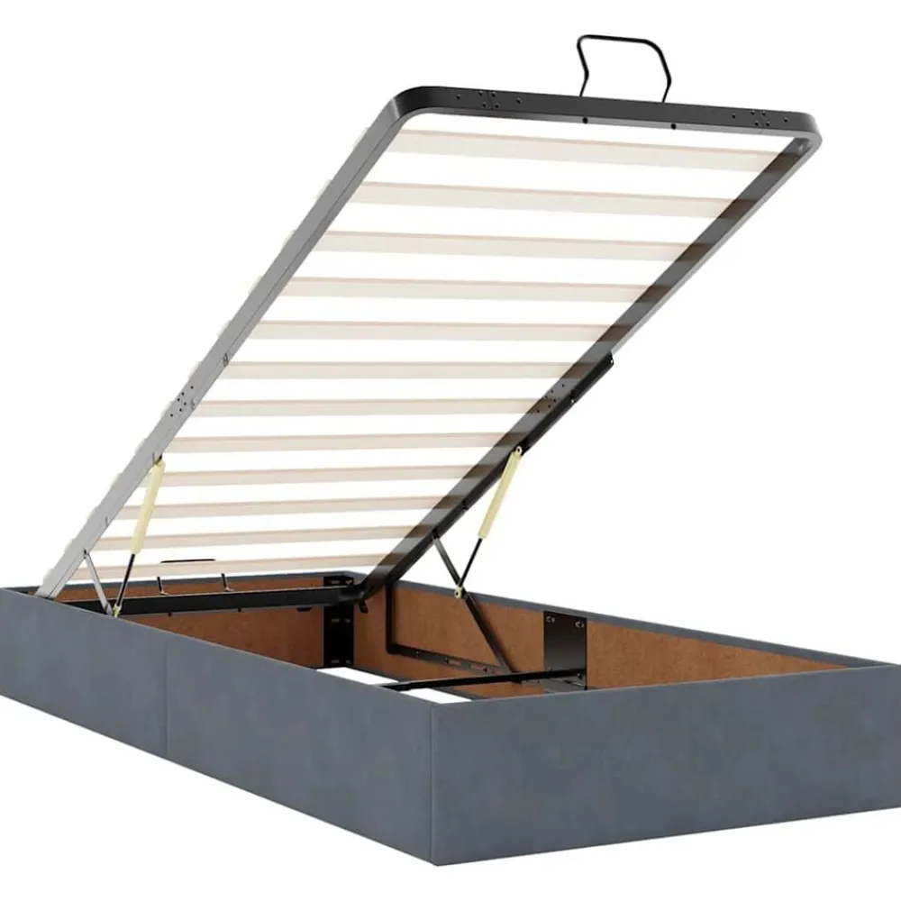 vidaXL Estructura cama otomana colchones terciopelo Gris oscuro Best