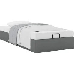 vidaXL Estructura cama otomana sin colchón tela 80x200cm Gris oscuro New