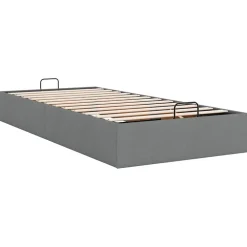 vidaXL Estructura cama otomana sin colchón tela 80x200cm Gris oscuro New