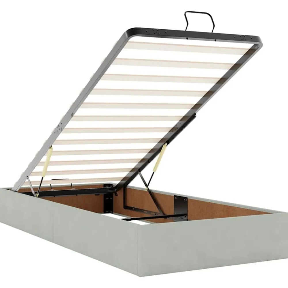 vidaXL Camas Y Accesorios-Estructura cama otomana colchón terciopelo 80x200cm
