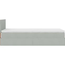 vidaXL Camas Y Accesorios-Estructura cama otomana colchón terciopelo 80x200cm
