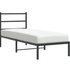 vidaXL Camas Y Accesorios-Estructura cama sin colchón con cabecero metal 75x190 cm