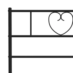 vidaXL Estructura cama sin colchón con cabecero metal 75x190 cm Negro Clearance
