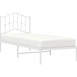 vidaXL Camas Y Accesorios-Estructura cama sin colchón con cabecero metal 75x190 cm