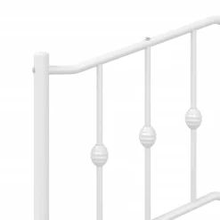 vidaXL Camas Y Accesorios-Estructura cama sin colchón con cabecero metal 75x190 cm