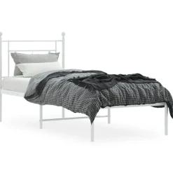 vidaXL Camas Y Accesorios-Estructura cama sin colchón con cabecero metal 75x190 cm