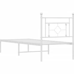 vidaXL Camas Y Accesorios-Estructura cama sin colchón con cabecero metal 75x190 cm