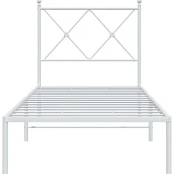 vidaXL Camas Y Accesorios-Estructura cama sin colchón con cabecero metal 75x190 cm