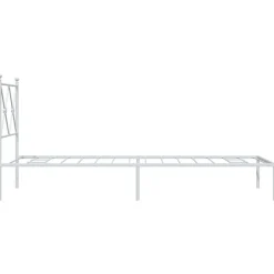 vidaXL Camas Y Accesorios-Estructura cama sin colchón con cabecero metal 75x190 cm