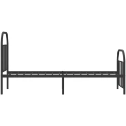 vidaXL Estructura cama sin colchón con estribo metal 75x190 cm Negro Outlet