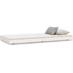 vidaXL Estructura cama sin colchón madera maciza pino blanca 100x200cm Blanco Online