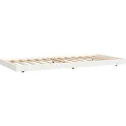 vidaXL Estructura cama sin colchón madera maciza pino blanca 100x200cm Blanco Online